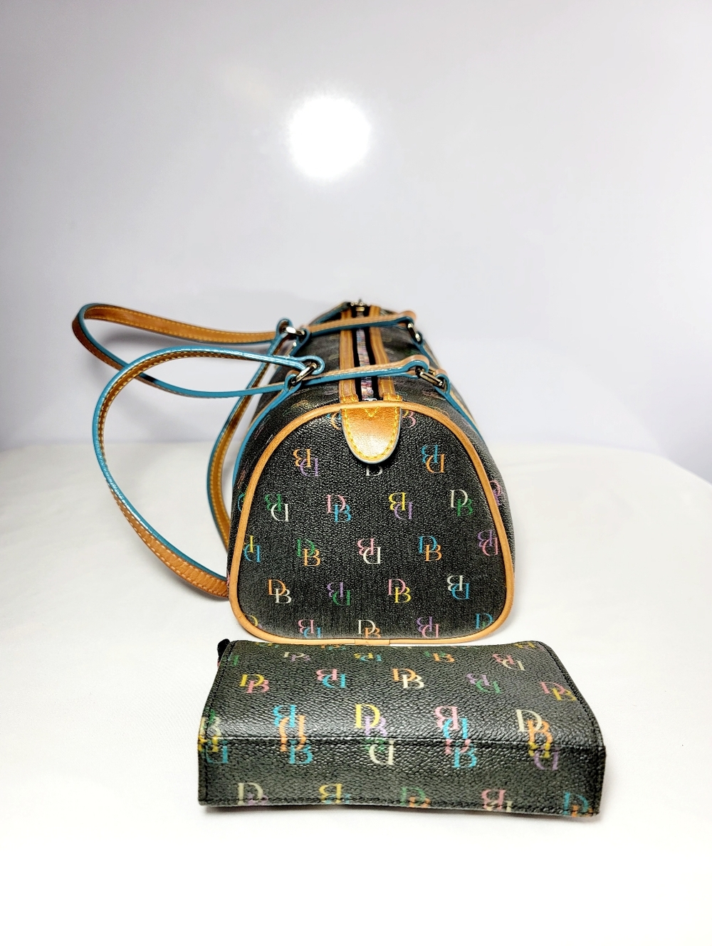 Dooney & Bourke Classic Y2K Rainbow Colored Barrel Bag. - Picture 6 of 11